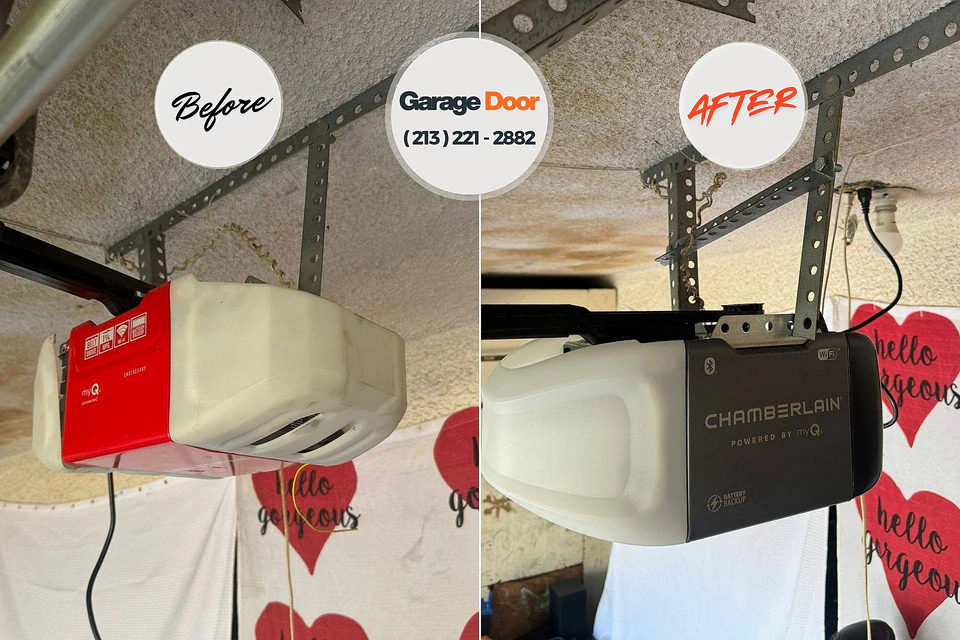 Before and after: garage door repair Pembroke, GA